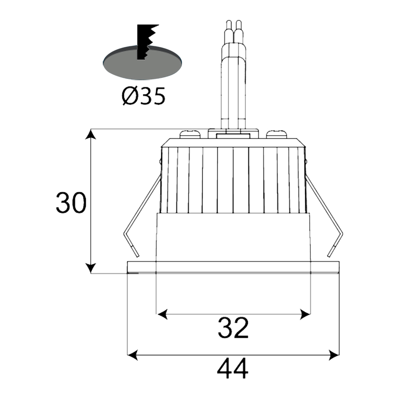 3CCT LED মিনি ডাউনলাইট 3W